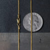 1.20mm wheat round chain in solid 14K yellow gold, view 7