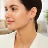 14K White Gold Hoop Earrings Shiny