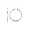 Sterling silver, rhodium plated hoop 4x40mm