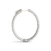 14K White Gold Lab-Grown Diamond Hoop Earrings 2cttw