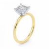 1.50 ct princess lab-grown diamond ring in solid 14K yellow gold, view 4