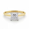 1.50 ct princess lab-grown diamond ring in solid 14K yellow gold