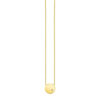 Polished round lab-grown diamond pendant in solid 14K yellow gold