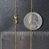 14K Yellow Gold Bead Chain 1.0mm