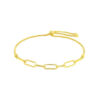 14K Yellow Gold Adjustable Paperclip Bracelet