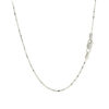 14K White Gold Diamond-Cut Bead Chain, 0.9 mm