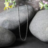 14K White Gold Diamond-Cut Bead Chain, 0.9 mm