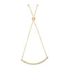 14K Yellow Gold Chain Bar Lariat Bracelet, 1 mm
