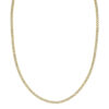 Tennis necklace in solid 14K two-tone gold