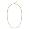 Tennis necklace in solid 14K two-tone gold, view 2