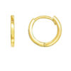 Polished round hoop 1.3x11.5mm in solid 14K yellow gold