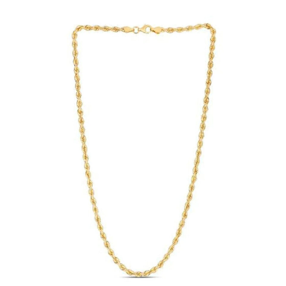 14K Yellow Gold Rope Chain 3.7mm