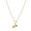 Sterling silver, gold plated charm necklace