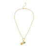 Sterling silver, gold plated charm necklace, view 2