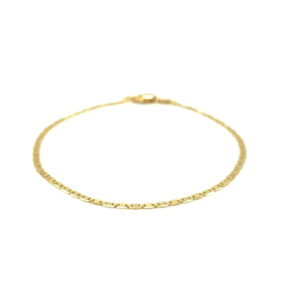 10K Yellow Gold Mariner Anklet 1.7mm