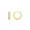 14K Yellow Gold Braided Huggie Earrings