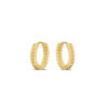 14K Yellow Gold Braided Huggie Earrings