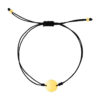 Inch adjustable circle bracelet in solid 14K yellow gold