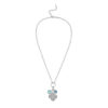 Sterling silver, rhodium plated charm, view 2