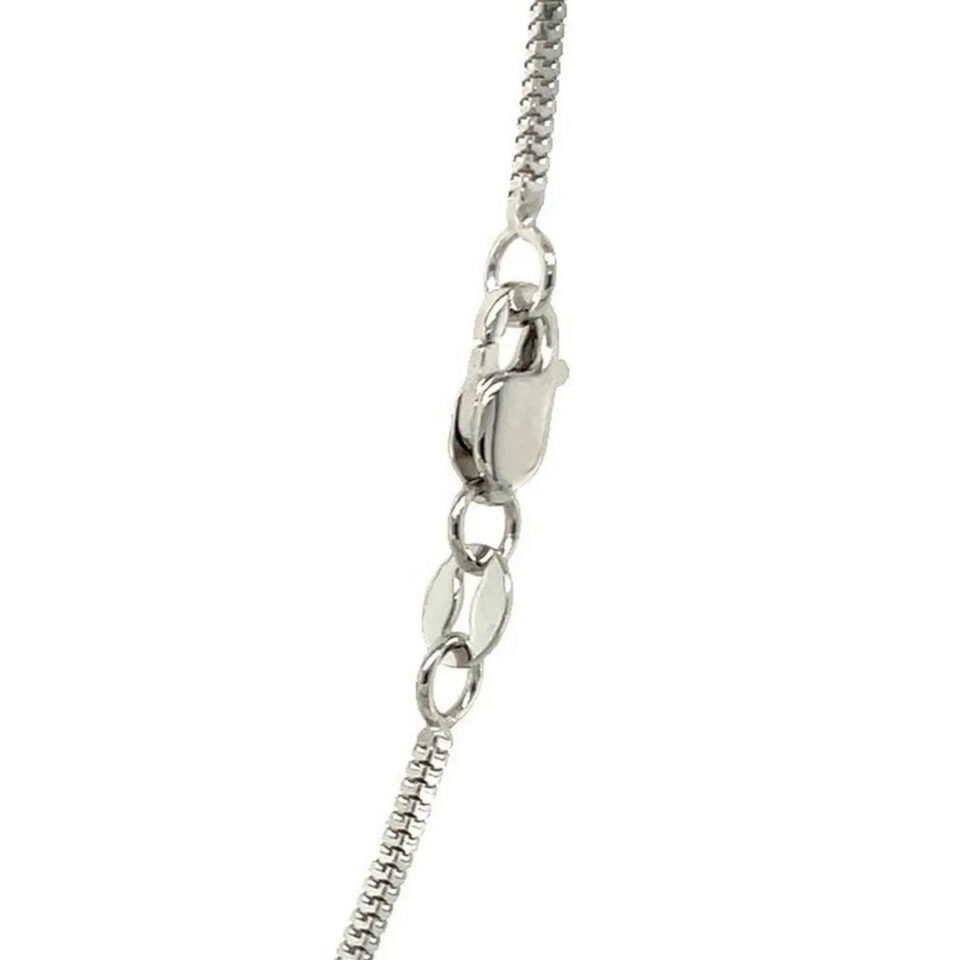 14K White Gold Milano Chain, 1.1 mm