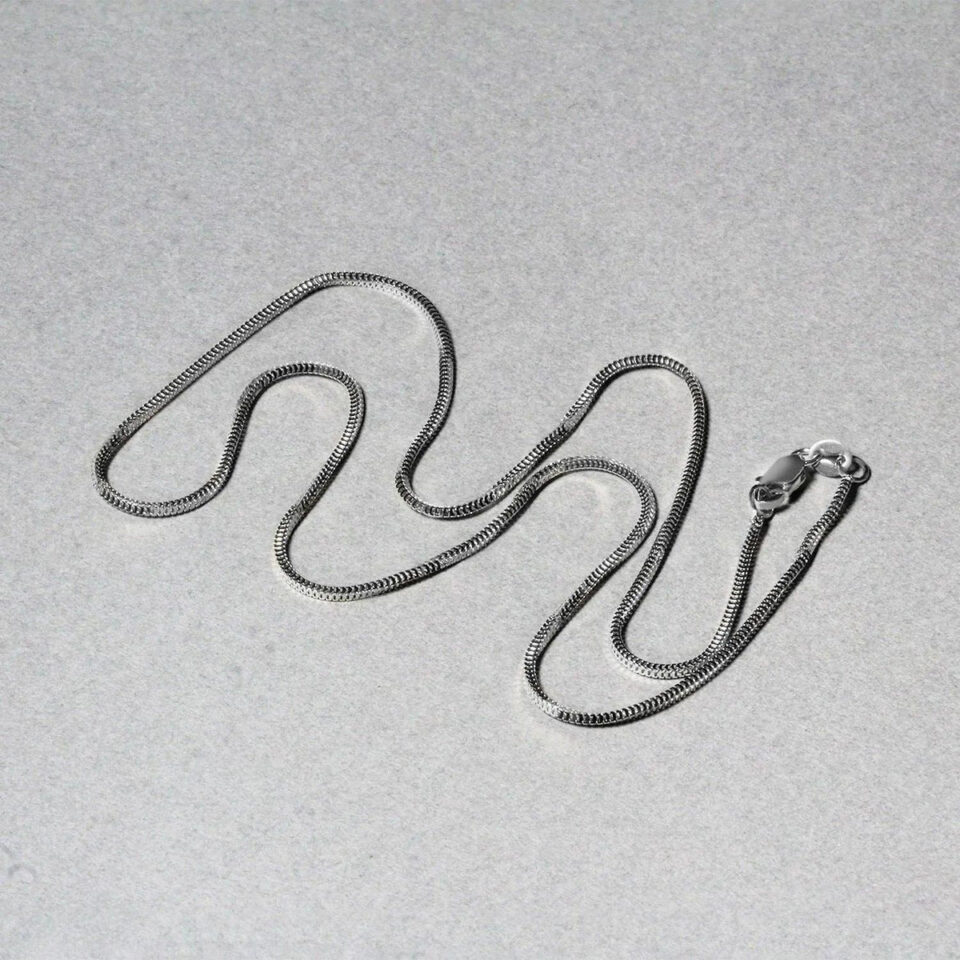 14K White Gold Milano Chain, 1.1 mm