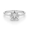 3 ct tw lab-grown diamond solitaire cushion ring in solid 14K white gold, engagement ring