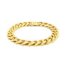 13.50mm polished curb bracelet in solid 14K yellow gold, view 3