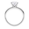 3 ct tw lab-grown diamond solitaire round ring in solid 10K white gold, engagement ring, view 4