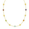 14K Yellow Gold Bead Oval Necklace