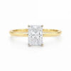 1.50 ct radiant lab-grown diamond ring in solid 10K yellow gold
