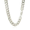 Sterling Silver, Rhodium Plated Curb 10.20mm