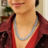 Sterling Silver, Rhodium Plated Curb 10.20mm