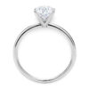1 1/2 ct tw lab-grown diamond solitaire oval ring in solid 10K white gold, engagement ring, view 3