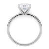 3 ct tw lab-grown diamond solitaire round ring in solid 14K white gold, engagement ring, view 4
