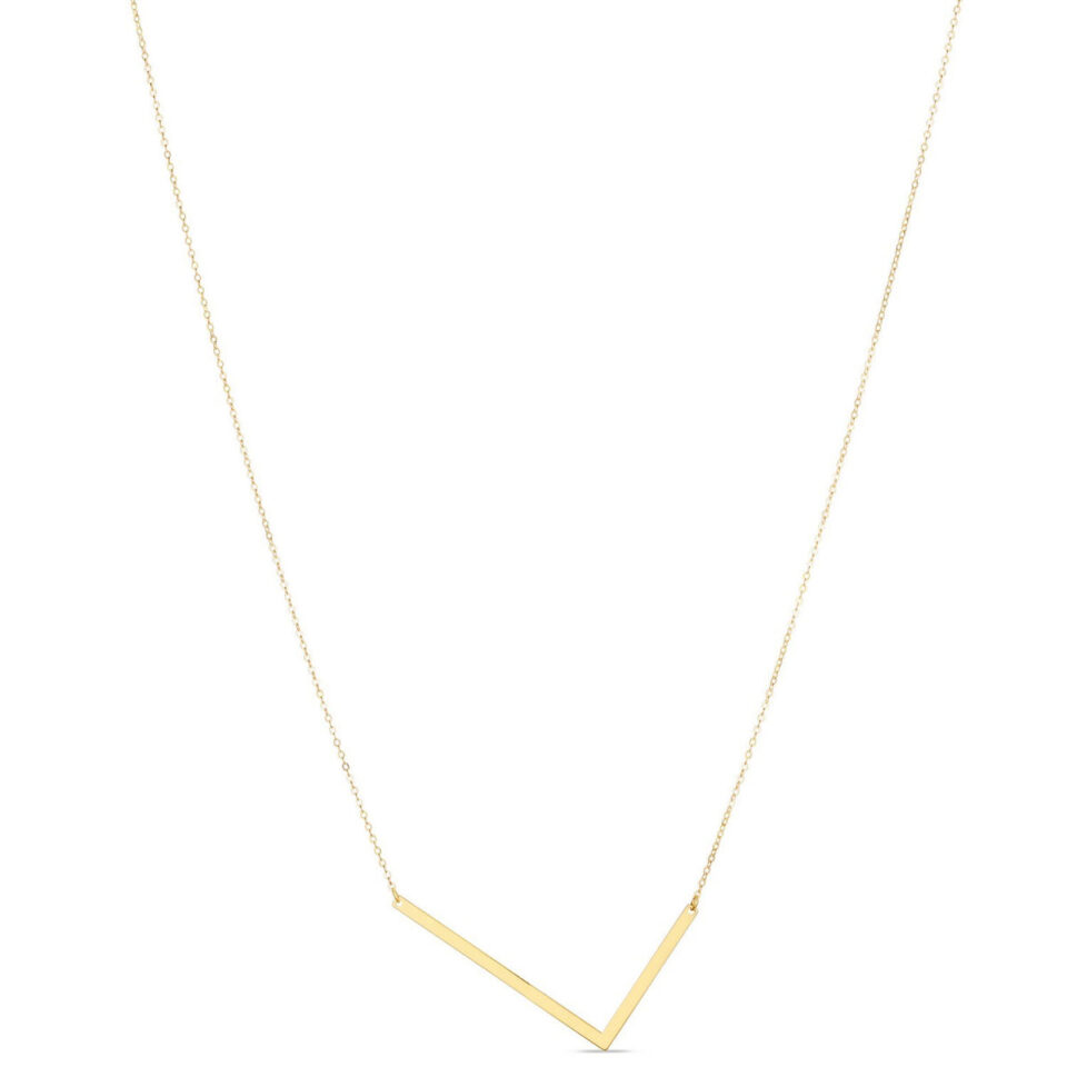 14K Yellow Gold Initial Necklace 1.1g