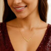 14K Yellow Gold Initial Necklace 1.1g