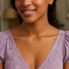 14K Yellow Gold Initial Necklace 1.1g