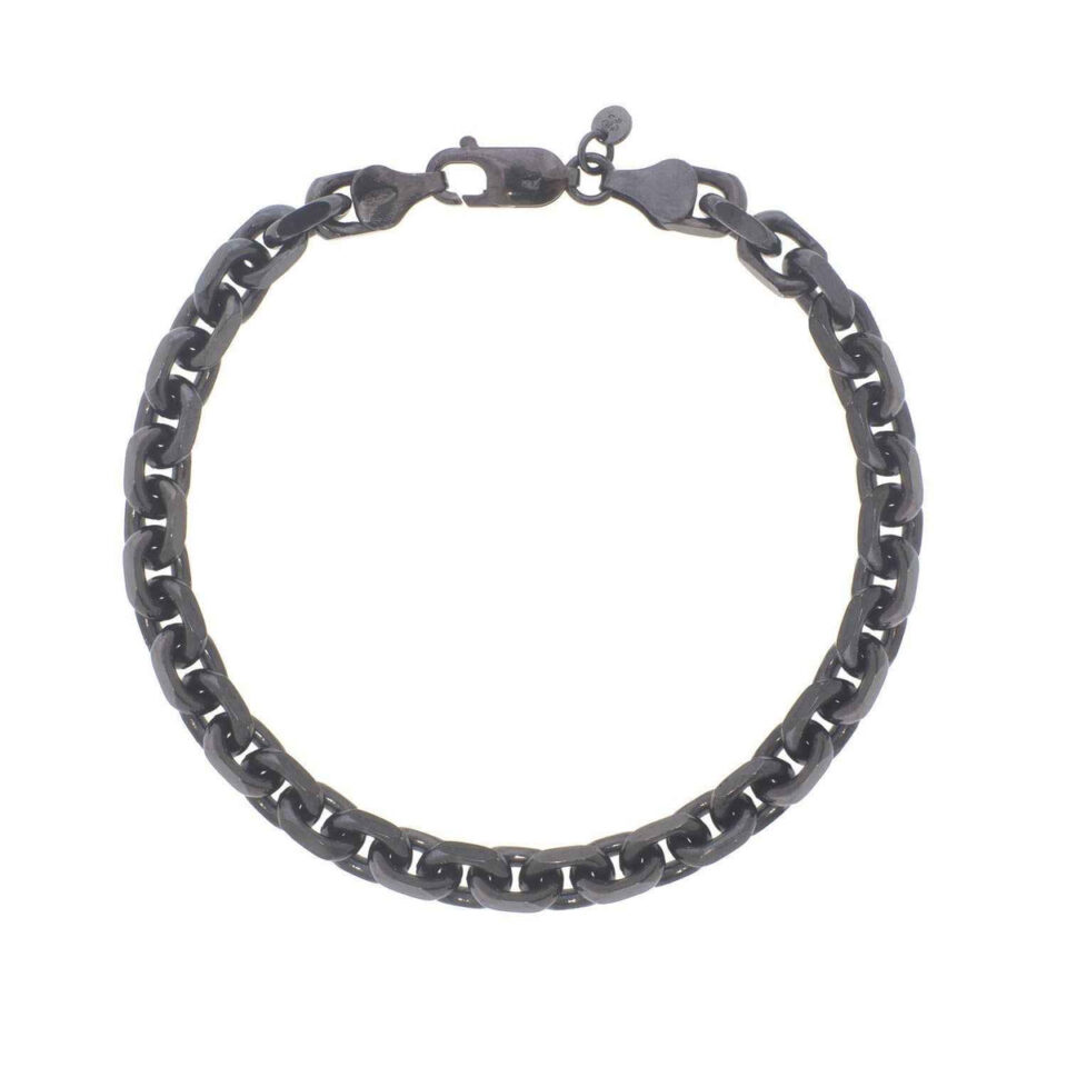 Sterling Silver, Plated Oval Bracelet