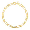 4.80mm paperclip bracelet in solid 14K yellow gold