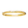 5.5 mm childrens diamond cuts bangle in solid 14K yellow gold