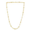 Paperclip chain in solid 14K yellow gold, view 2