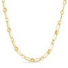 Paperclip chain in solid 14K yellow gold, view 3