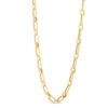 Paperclip chain in solid 14K yellow gold, view 4