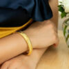 14K Yellow Gold Engraved Bangle 12.00mm