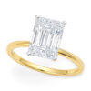 5 ct tw lab-grown diamond radiant solitaire ring in solid 14K yellow gold, engagement ring, view 2