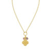 Sterling silver, gold plated charm necklace