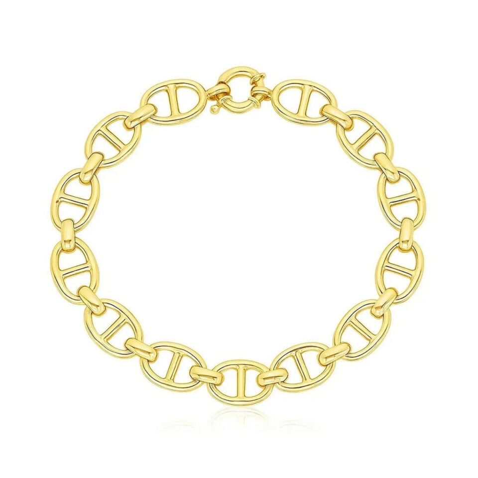 14K Yellow Gold Mariner Bracelet 8.80mm