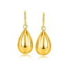 14K Yellow Gold Polished Drop Earrings Teardrop