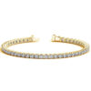 7 ct tw lab-grown diamond round tennis bracelet in solid 14K yellow gold