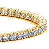 7 ct tw lab-grown diamond round tennis bracelet in solid 14K yellow gold, view 2